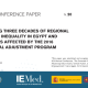 Conference Paper 20: Measuring Three Decades of Regional Economic Inequality In Egypt And How It Was Affected By The 2016 Structural Adjustment Program